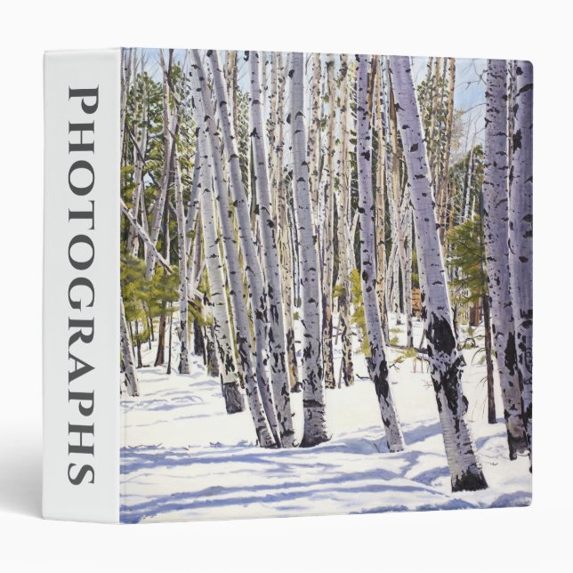 Winter Forest of Aspen Trees in Snow  Binder (Front/Spine)