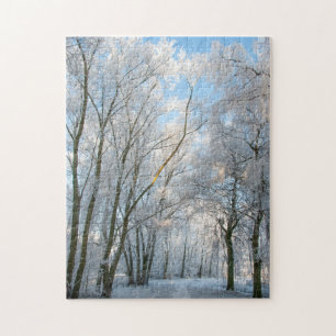 Winter Forest Path Walk, 252 pieces Jigsaw Puzzle