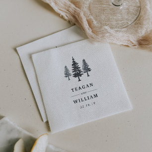 Winter Forest   Personalized Wedding Napkin