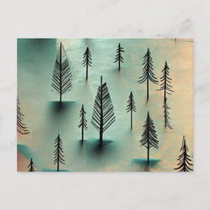 Winter forest postcard