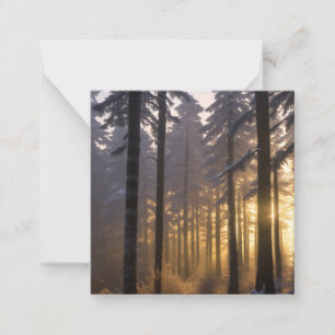 Winter Forest Scene Greetings Card