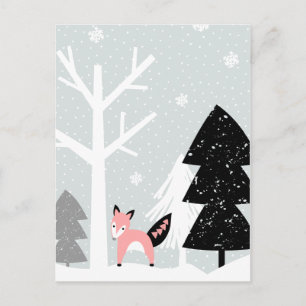Winter Forest Scene Postcard