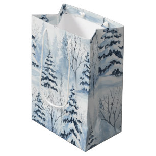 Winter Forest Serenity – Snow-Covered Woodland Medium Gift Bag
