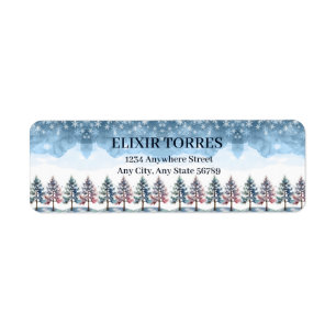 Winter Forest Snowflakes & Pine Trees Baby Shower