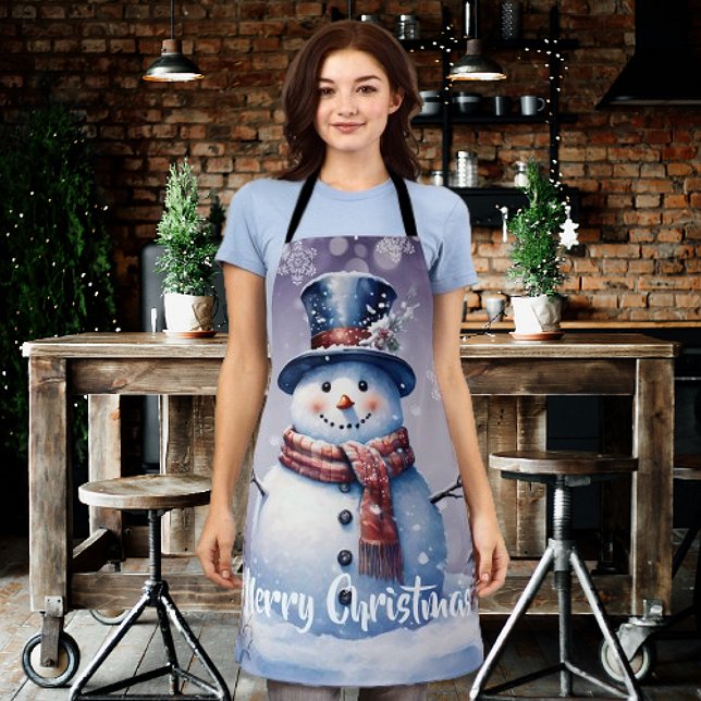 Winter Forest Snowman Christmas | Purple Apron (Creator Uploaded)