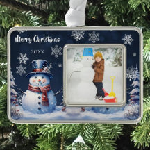 Winter Forest Snowman Photo