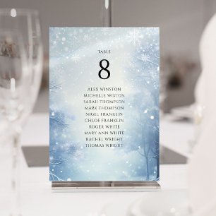 Winter Forest Table Number Seating Chart