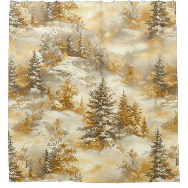 Winter Forest Toile de Jouy Pattern (1) (Front)