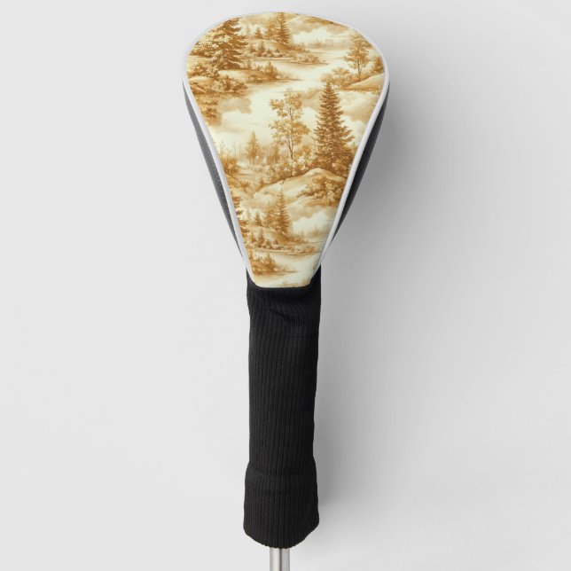 Winter Forest Toile de Jouy Pattern (12) Golf Head Cover (Front)