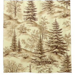 Winter Forest Toile de Jouy Pattern (2)