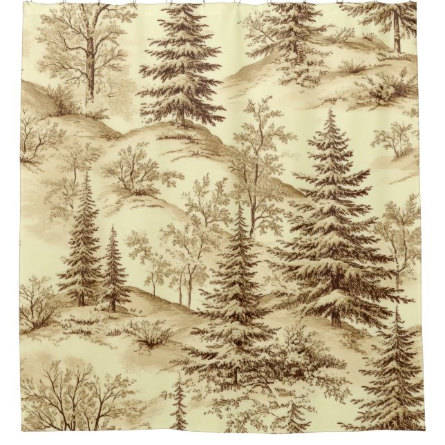 Winter Forest Toile de Jouy Pattern (2) (Front)