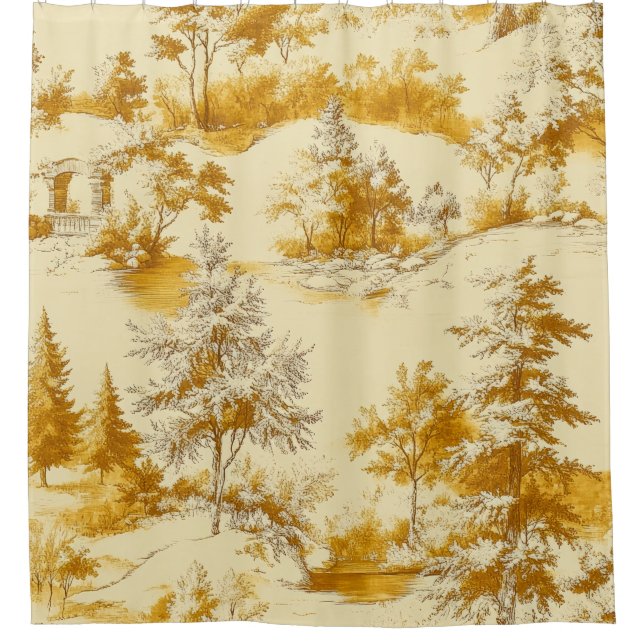 Winter Forest Toile de Jouy Pattern (3) (Front)