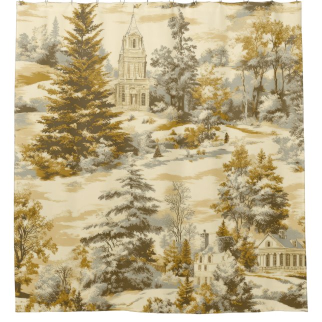 Winter Forest Toile de Jouy Pattern (4) (Front)