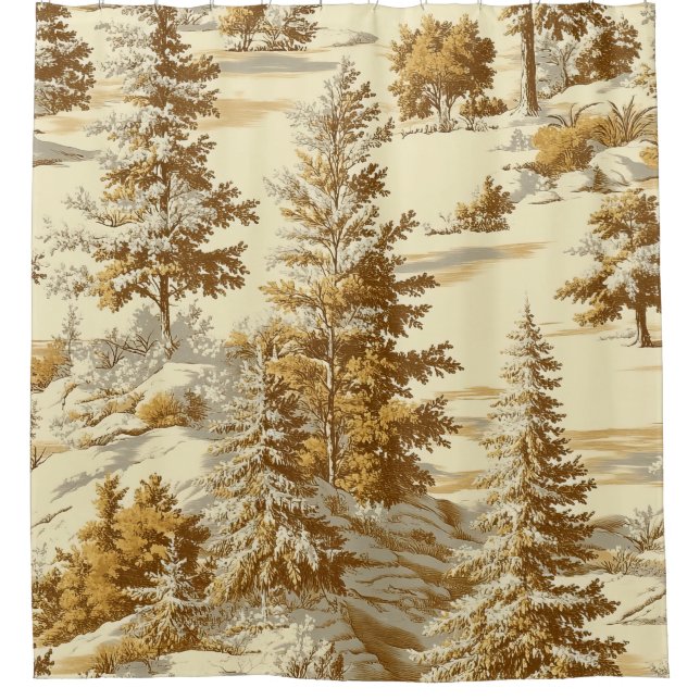 Winter Forest Toile de Jouy Pattern (7) (Front)