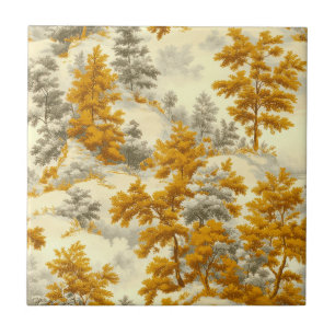 Winter Forest Toile de Jouy Pattern (8) Tile