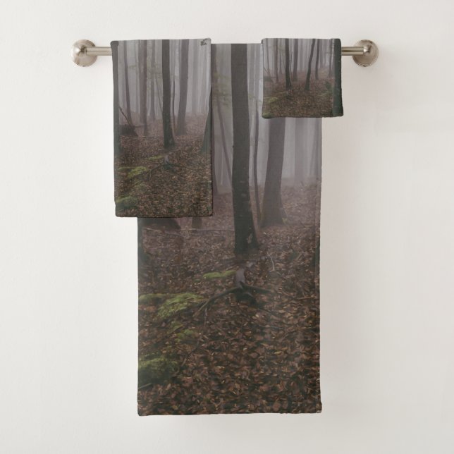 Winter forest trees #9 bath towel set (Insitu)