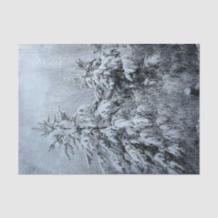 Winter Forest Vintage Woodland Snow Covered Trees Tissue Paper