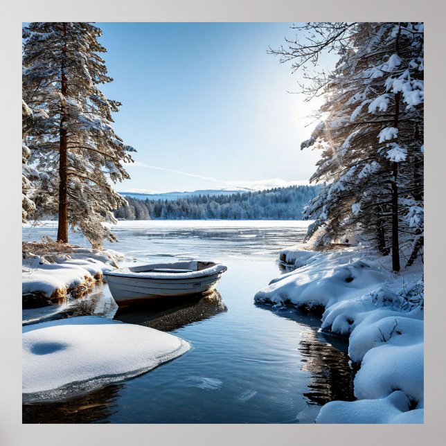 ❄️ Winter Forest Wall Art Snow Nature Decor Gift  (Front)