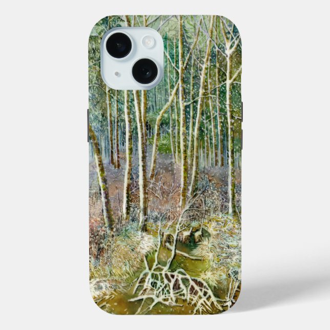 winter forest  Watercolor  Case-Mate iPhone Case (Back)