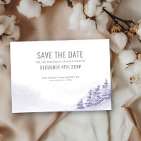 Winter Forest Watercolor Lavender Simple
