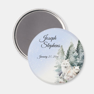 Winter Forest Watercolor Magnet