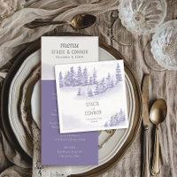 Winter Forest Watercolor Personalized Wedding
