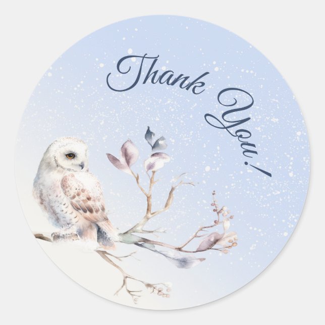 Winter Forest Watercolor Sticker (Front)