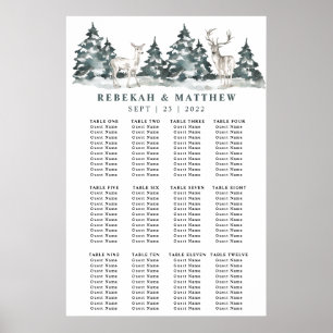 Winter  Forest Wonderland with Deer Seating Chart