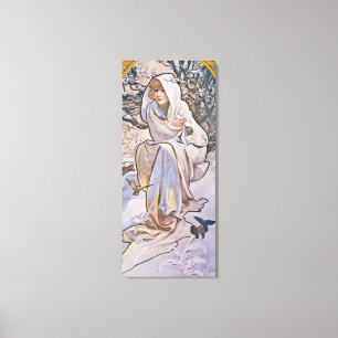 Winter (Four Seasons), Alphonse Mucha Canvas Print