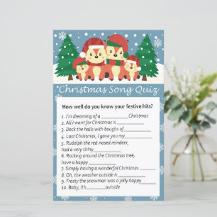 Winter fox christmas song quiz game