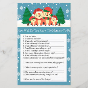 Winter fox how well do you know baby shower