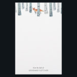 Winter Fox Stationery<br><div class="desc">Hand painted winter watercolor design by Shelby Allison featuring a small orange fox in a snowy forest.</div>