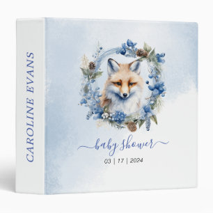 Winter Fox Watercolor Baby Shower Photo Album Binder