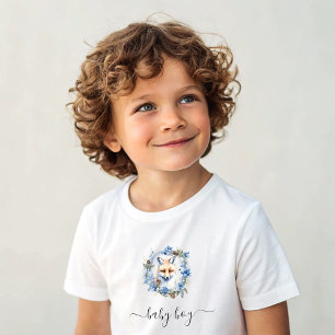 Winter Fox Watercolor Boy Baby T-Shirt