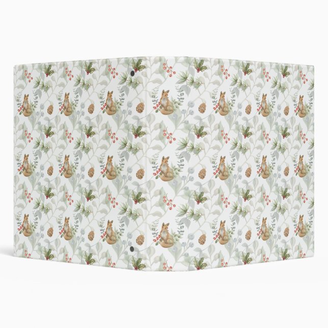 Winter Fox Woodland Forest Cute Binder (Background)