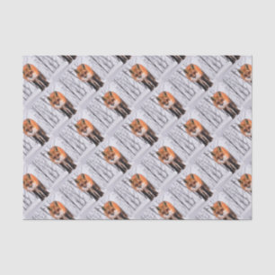 winter fox wrapping paper, woodland gift wrap tissue paper