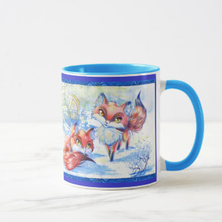 Winter Foxes, Winter Foxes Mug