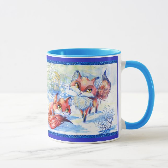 Winter Foxes, Winter Foxes Mug (Right)