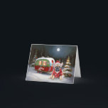 Winter French Bulldog Caravan Christmas Adventure  Card<br><div class="desc">Embrace the magic of a snowy winter night as a caravan glides gracefully through the moonlit landscape. The serene beauty of the glistening snow and the enchanting glow of the moon create a captivating scene,  promising an unforgettable Christmas adventure filled with warmth,  joy,  and cherished memories.</div>