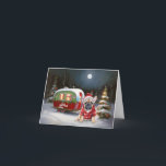 Winter French Bulldog Caravan Christmas Adventure  Card<br><div class="desc">Embrace the magic of a snowy winter night as a caravan glides gracefully through the moonlit landscape. The serene beauty of the glistening snow and the enchanting glow of the moon create a captivating scene,  promising an unforgettable Christmas adventure filled with warmth,  joy,  and cherished memories.</div>