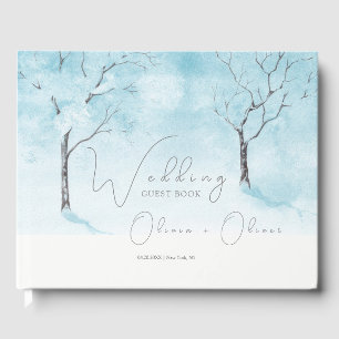 Winter Freshness Wedding  Guest Book