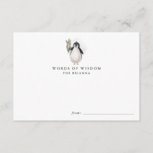 Winter Friends   Christmas Baby Shower Advice Card