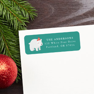 Winter Friends Polar Bear Holiday Adresse de retou