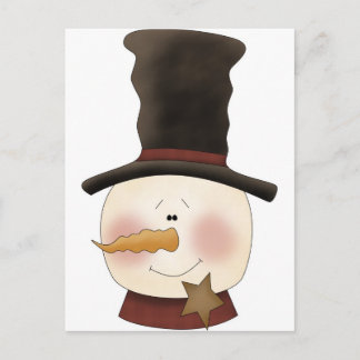 Winter Friends snowman Postcard