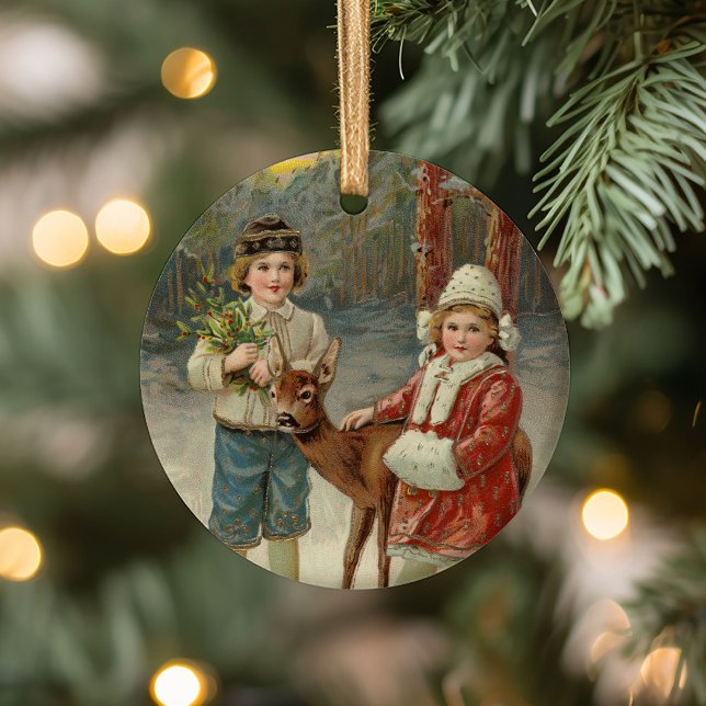 Winter Friends | Vintage Christmas Ceramic Ornament (Creator Uploaded)