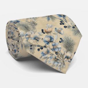 Winter Frost Floral Pattern Tie