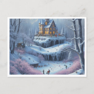Winter frost holiday postcard