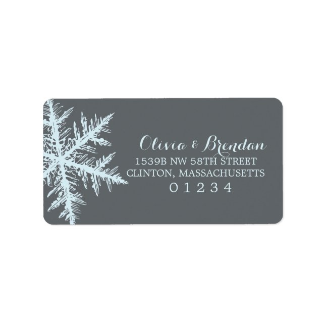 Winter Frost Snowflakes | Address Label (Front)