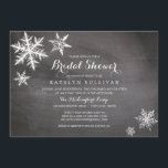 Winter Frost Snowflakes | Bridal Shower Invitation<br><div class="desc">FROM THE WINTER FROST WEDDING COLLECTION: For your Wedding Bridal Shower Invitation - WHITE Elegant Snowflakes with a rustic blackboard background set. If the colour scheme is not what you wanted please email paula@labellarue.com before an order is place. Please make sure you proof your design before submitting your order. If...</div>