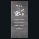 Winter Frost Snowflakes Chalkboar Ceremony Progam Program<br><div class="desc">FROM THE WINTER FROST WEDDING COLLECTION: For your Wedding Invitation - 3 WHITE Elegant Snowflakes with a chalkboard background set. If the colour scheme is not what you wanted please email paula@labellarue.com before an order is place. Please make sure you proof your design before submitting your order. If you have...</div>